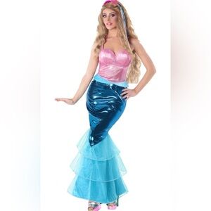 Mermaid Costume with Pink and Blue Colors